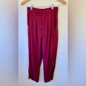 Madewell Neale Straight-Leg Pant Drapeweave Cabernet Red Women’s Size 00